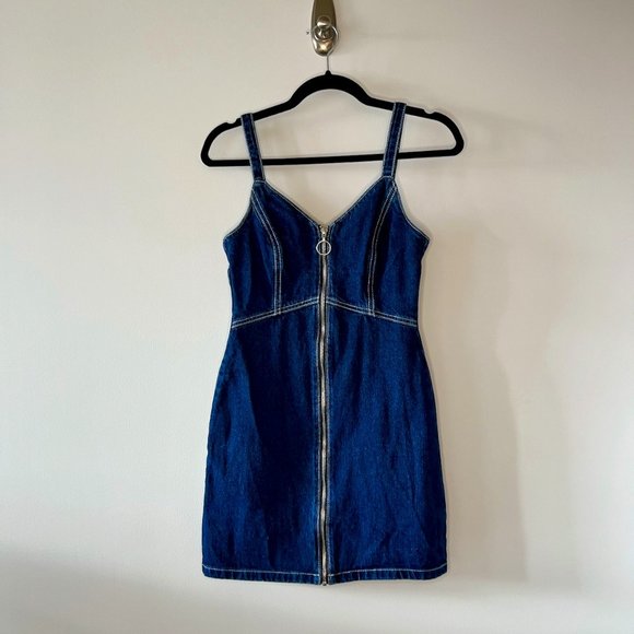 NWOT Topshop Bodycon Denim Dress - Picture 2 of 9